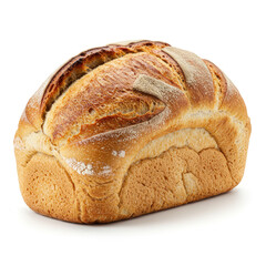 Whole Bread Loaf On Clean White Studio Background