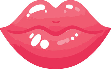 red lips vector