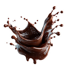 chocolate splash isolated on white background