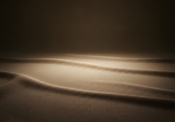 Whispers of the Desert: Serene landscape where wind-sculpted dunes create undulating patterns, the sand, gently illuminated, whispers a tale of time.