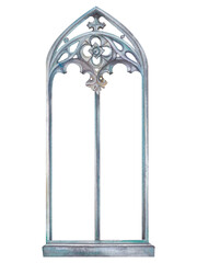 Illustration of a gothic window. gothic frame. gothic ornament.