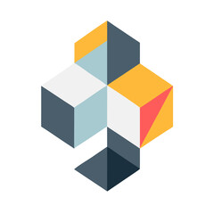 colorful cubes vector illustration