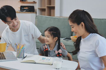 Family spends their free time together