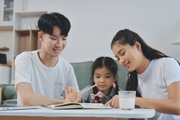 Family spends their free time together