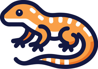 Flat lizard icon