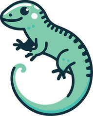 Flat lizard icon