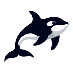Minimalist orcas silhouette illustration for modern ocean inspired home