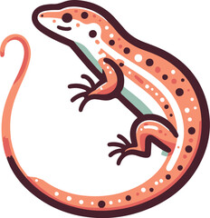 Flat lizard vector illustration
