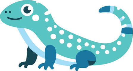Flat lizard vector illustration
