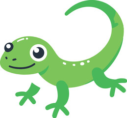 Flat lizard vector illustration