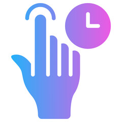 press hold gradient fill icon