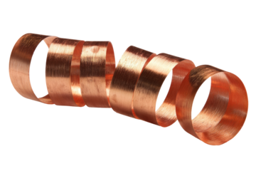 Copper coils, twisted metal,  circular,  metallic,  reddish-brown,  industrial,  rolled,  precision,  manufacturing,  close-up