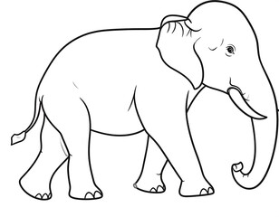 Obraz premium Outline drawing of an elephant