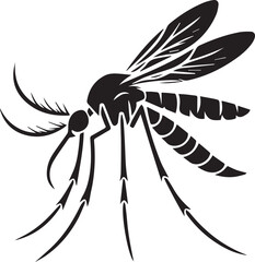 illustration mosquito silhouette