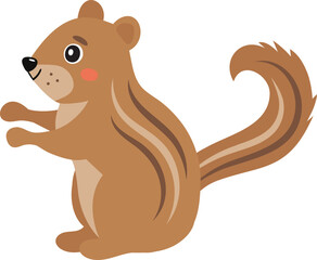 Cute chipmunk illustration isolated on white