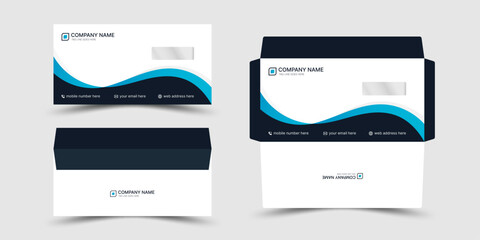 Creative modern corporate envelope design template, Clean DL size business stationery