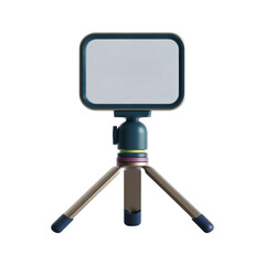 Portable LED light with mini tripod, perfect for travel, vlogging, or photography.