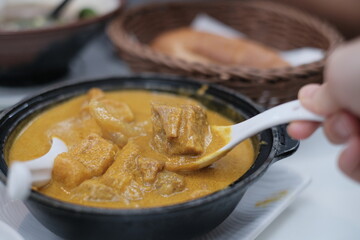 A delicious Chinese Cantonese dish with curry beef, hong kong