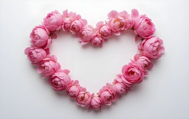 Obraz premium heart of pink roses