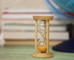 Hourglass and the globe time travel distance symbols	
