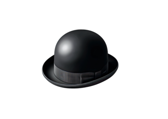 Dark bowler hat, subtly textured