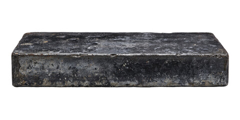 Rectangular dark gray metal ingot