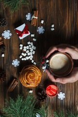 christmas still life with candle