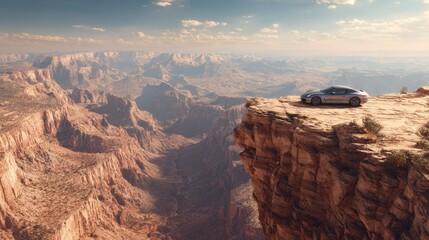 Luxury Car Cliffside Grand Canyon Vista Travel