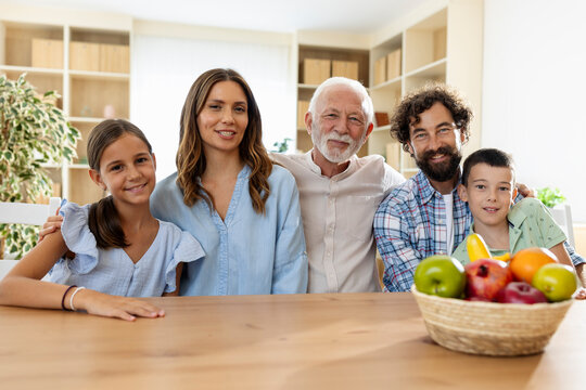 Family gathering in a cozy living room