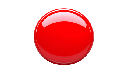 A vibrant, glossy sphere, rendered in a deep shade of red against a stark black backdrop, creates a captivating visual effect.