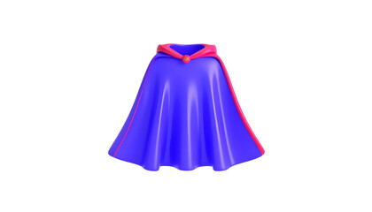 A majestic purple cape with a vibrant pink lining and a golden clasp, perfect for royalty, fantasy, or superhero costumes, ideal for theatrical productions or digital art projects.