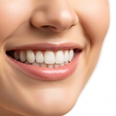 Obraz premium Smiling woman with perfect teeth