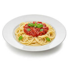 Italian Pasta Dish Isolated On Clean White Background