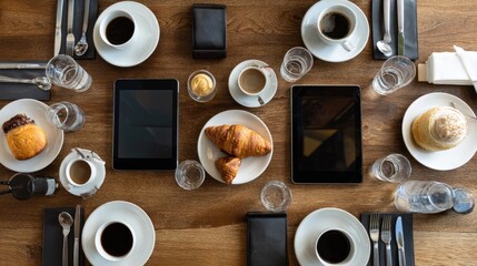 Business breakfast meeting