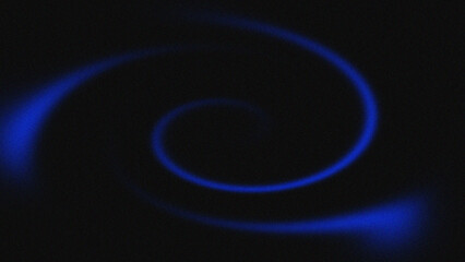 A vibrant blue spiral of light on black