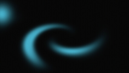 A faint cyan light swirling in the darkness