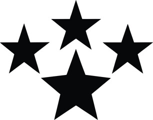 User Review Stars Silhouette Vector Art Illustration