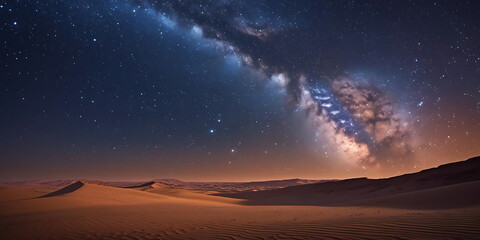 Fototapeta premium Milky Way Over Desert Dunes
