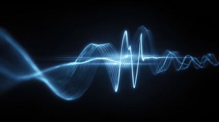 Energy Wave. Blue glowing wave for science, technology, or medicine background use