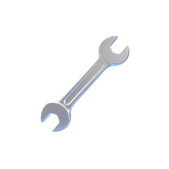 3d rendered illustration of a wrench isolated on transparent background