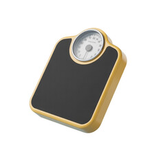 3d rendered illustration of a vintage analog bathroom scale isolated on transparent background