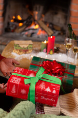 christmas gifts and candles