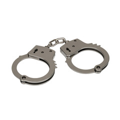 3d rendered illustration of handcuffs isolated on transparent background