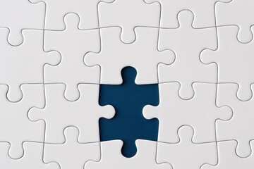 Puzzle piece missing close-up puzzle game indoor top view challenge