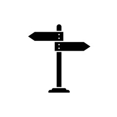 Direction Signpost Icon Vector Road Guide Symbol