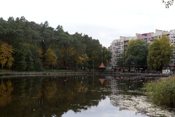 Lake Tikhoe in Svetlogorsk. Kaliningrad region