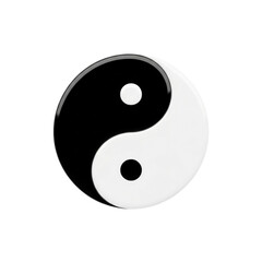 Yin yang symbol of balance and harmony isolated on transparent background