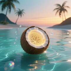 GlowingCoconut_SunsetBeach - 1