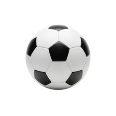 Fototapeta premium Classic black and white soccer ball isolated on transparent background