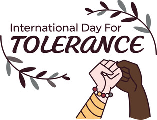 International Day for Tolerance Awareness Design. November 16 Tolerance and Peace Illustration. Global Unity and Tolerance Campaign Art. Tolerance and Human Rights Awareness Poster. Peace Diversity